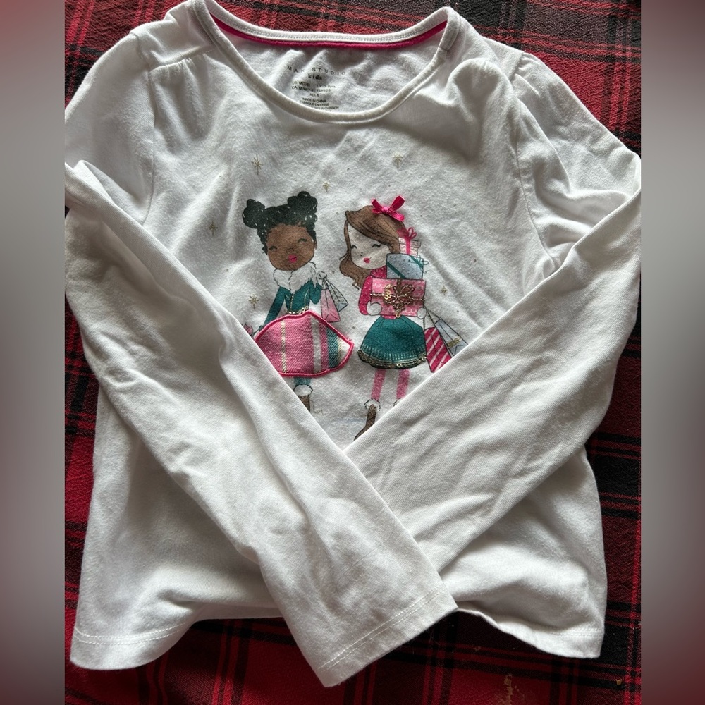 Max Studio Girls Long Sleeve T-Shirt Size 7/8